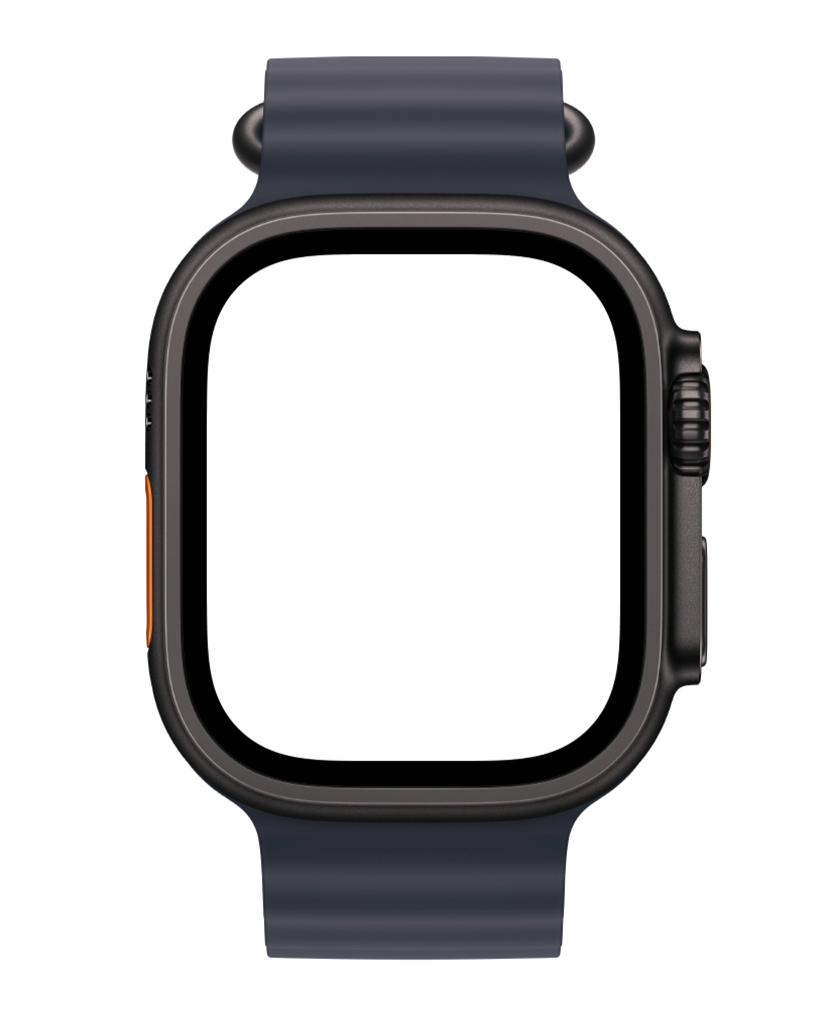 Apple Watch Ultra · Black Ocean Band Navy device mockup for App Store screenshots