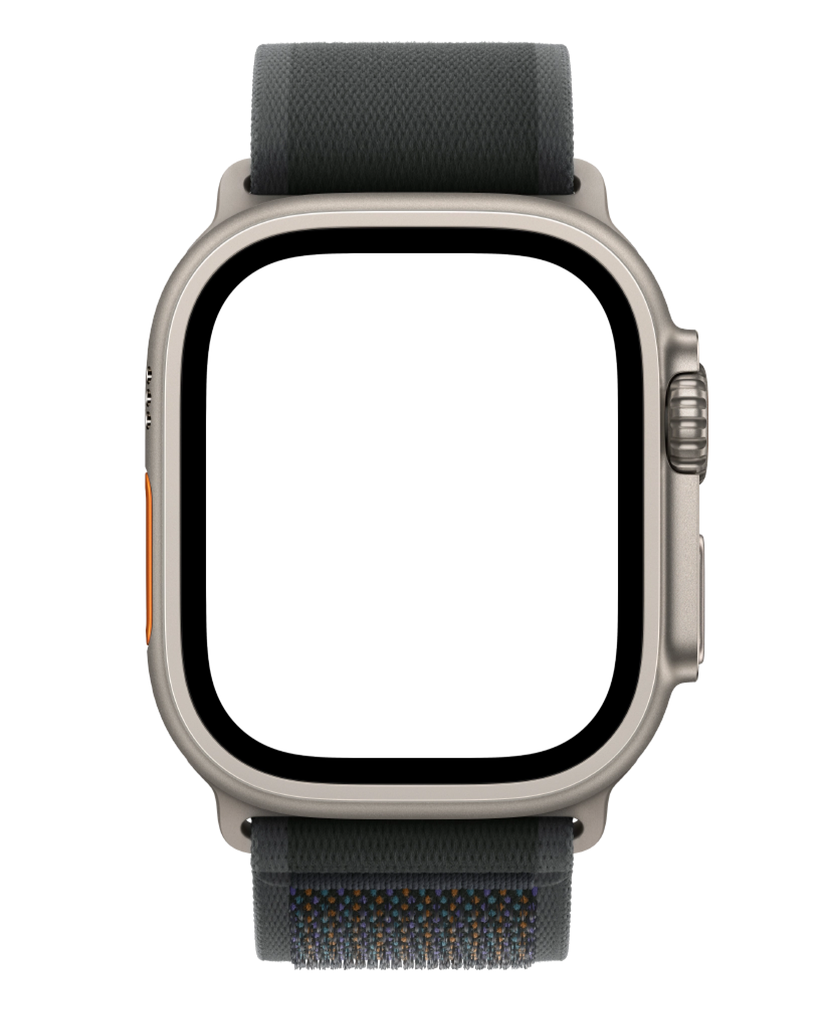 Apple Watch Ultra · Natural Trail Loop Black device mockup for App Store screenshots