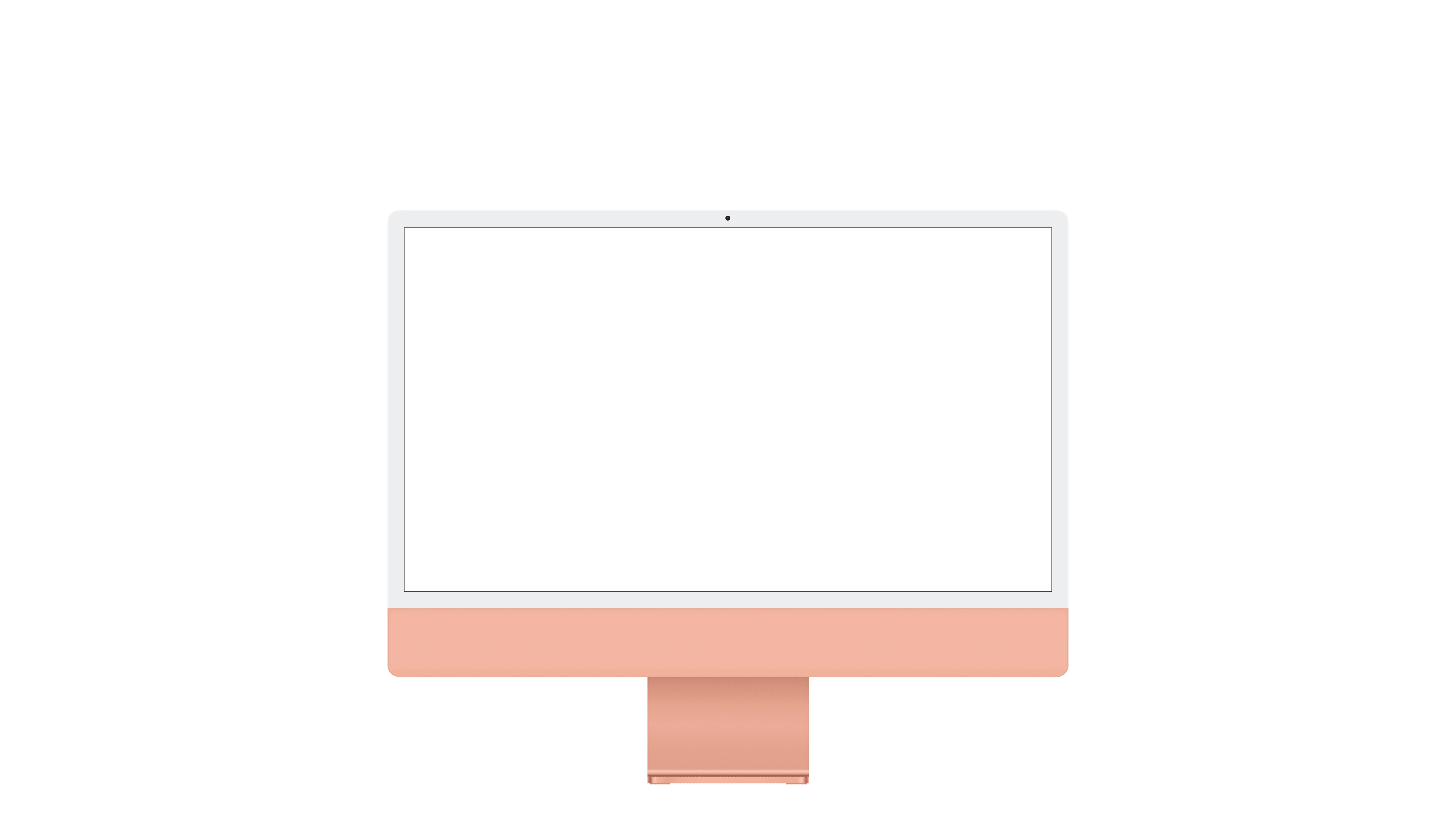 iMac 24 · Orange device mockup for App Store screenshots