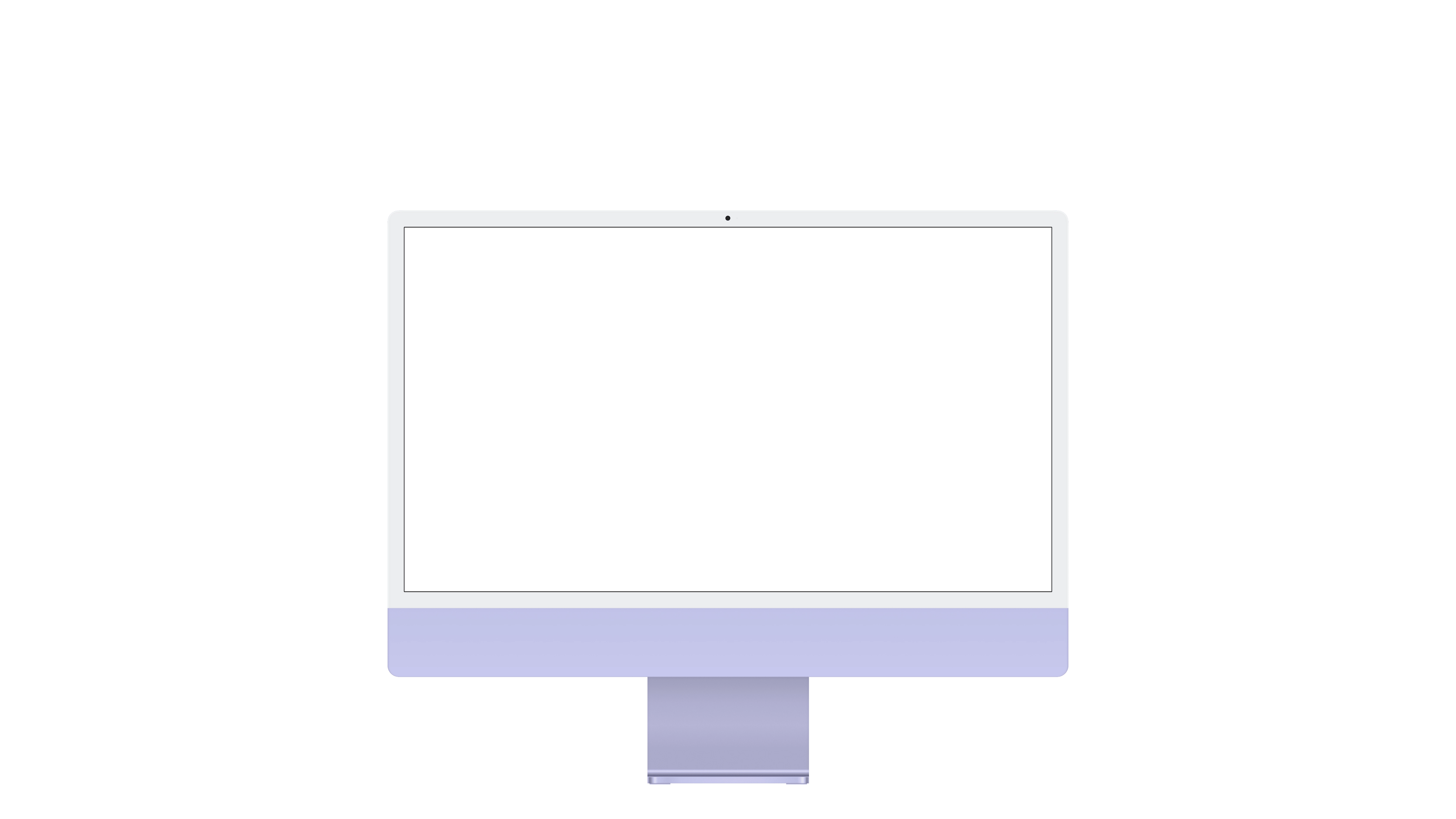iMac 24 · Purple device mockup for App Store screenshots