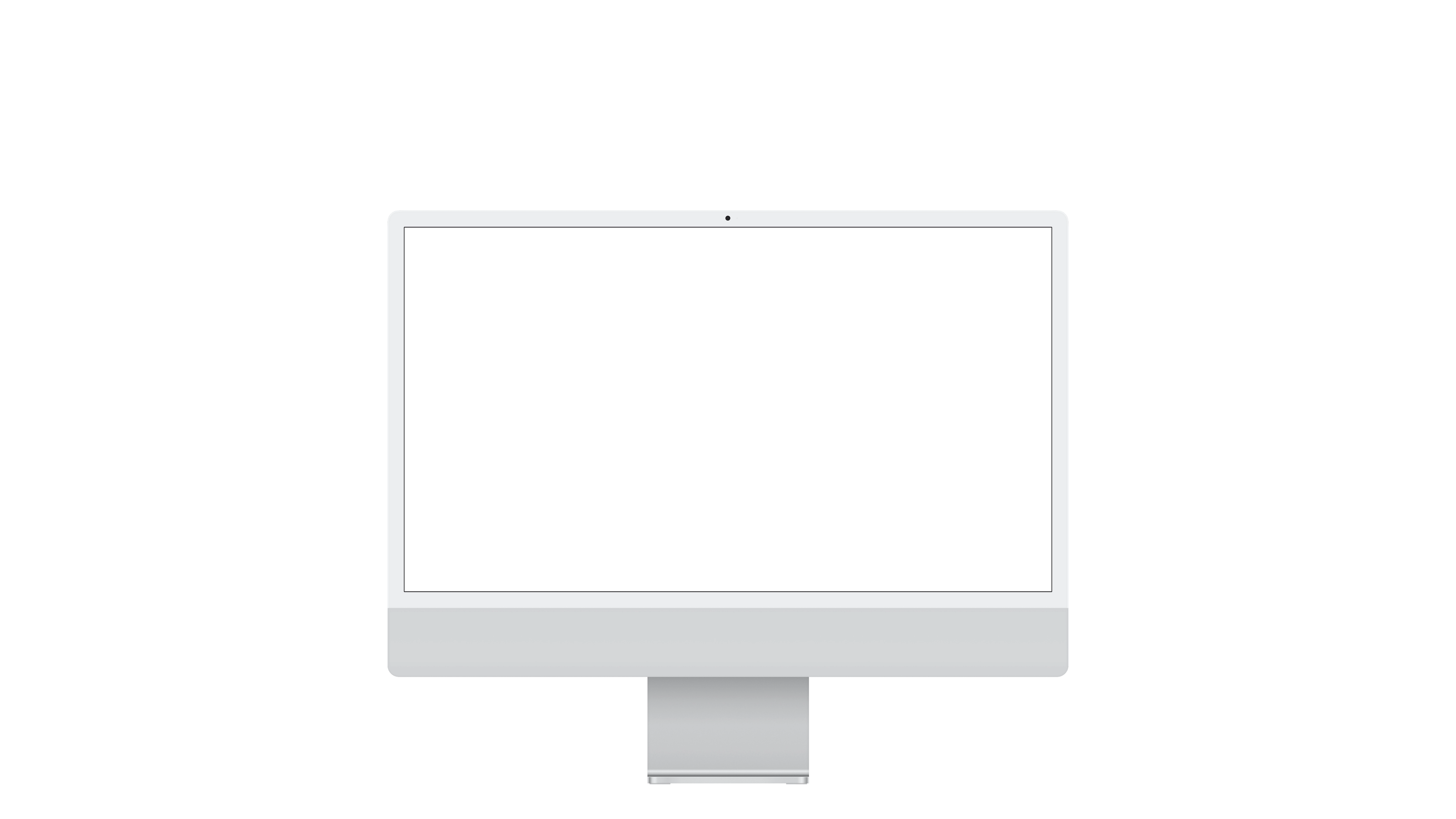 iMac 24 · Silver device mockup for App Store screenshots