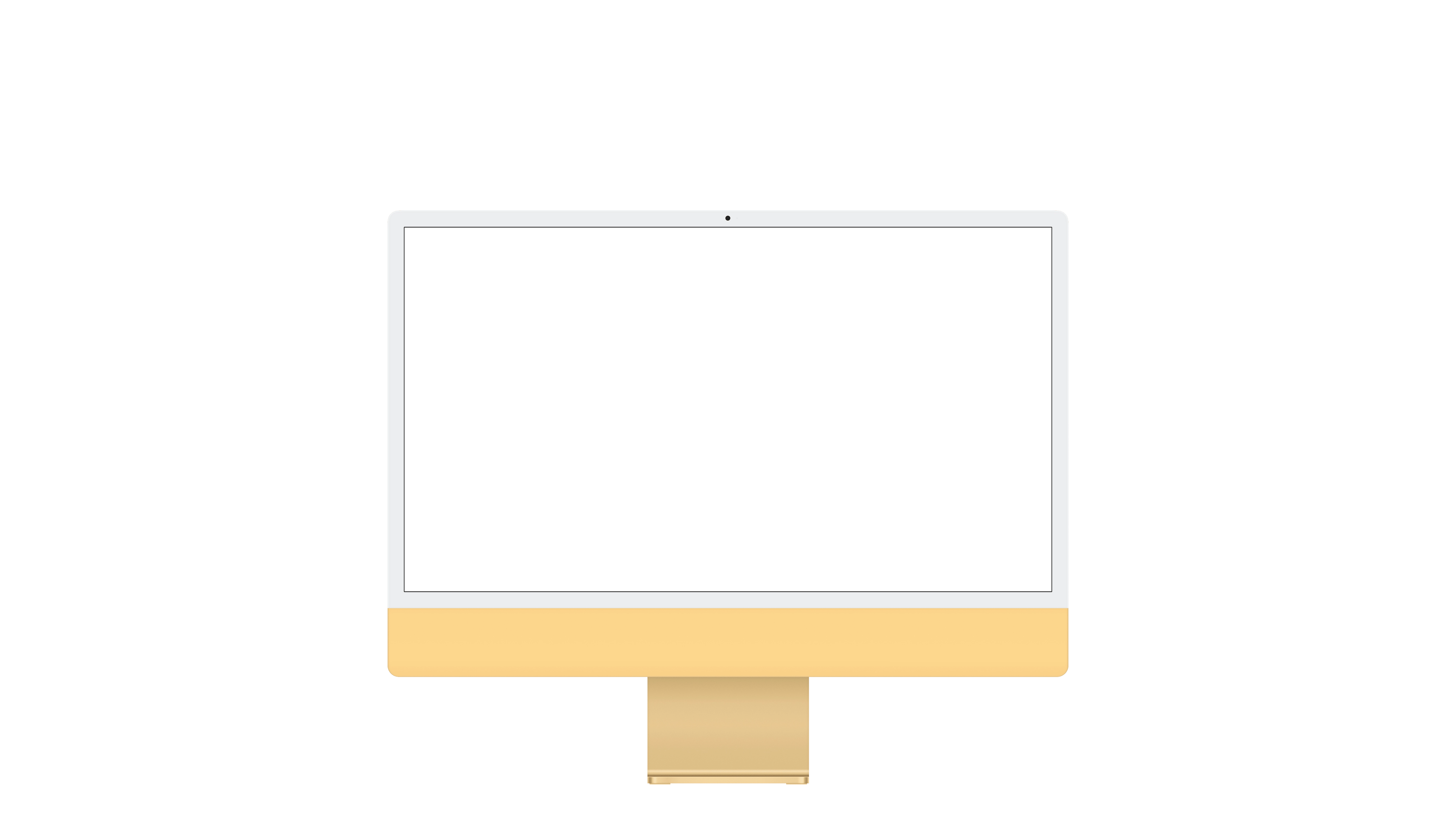 iMac 24 · Yellow device mockup for App Store screenshots
