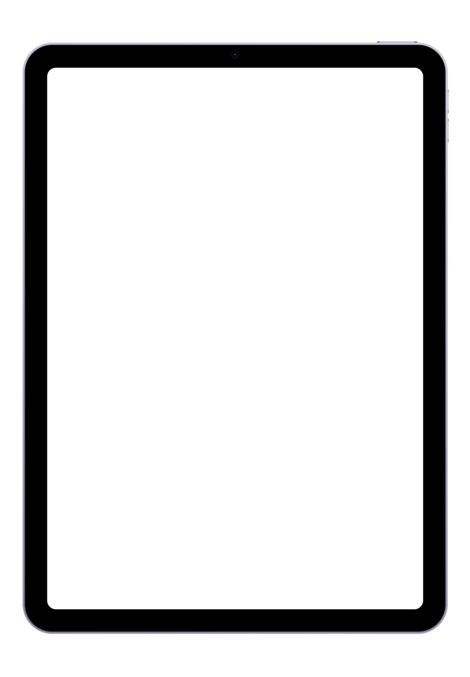 iPad Air · Purple device mockup for App Store screenshots