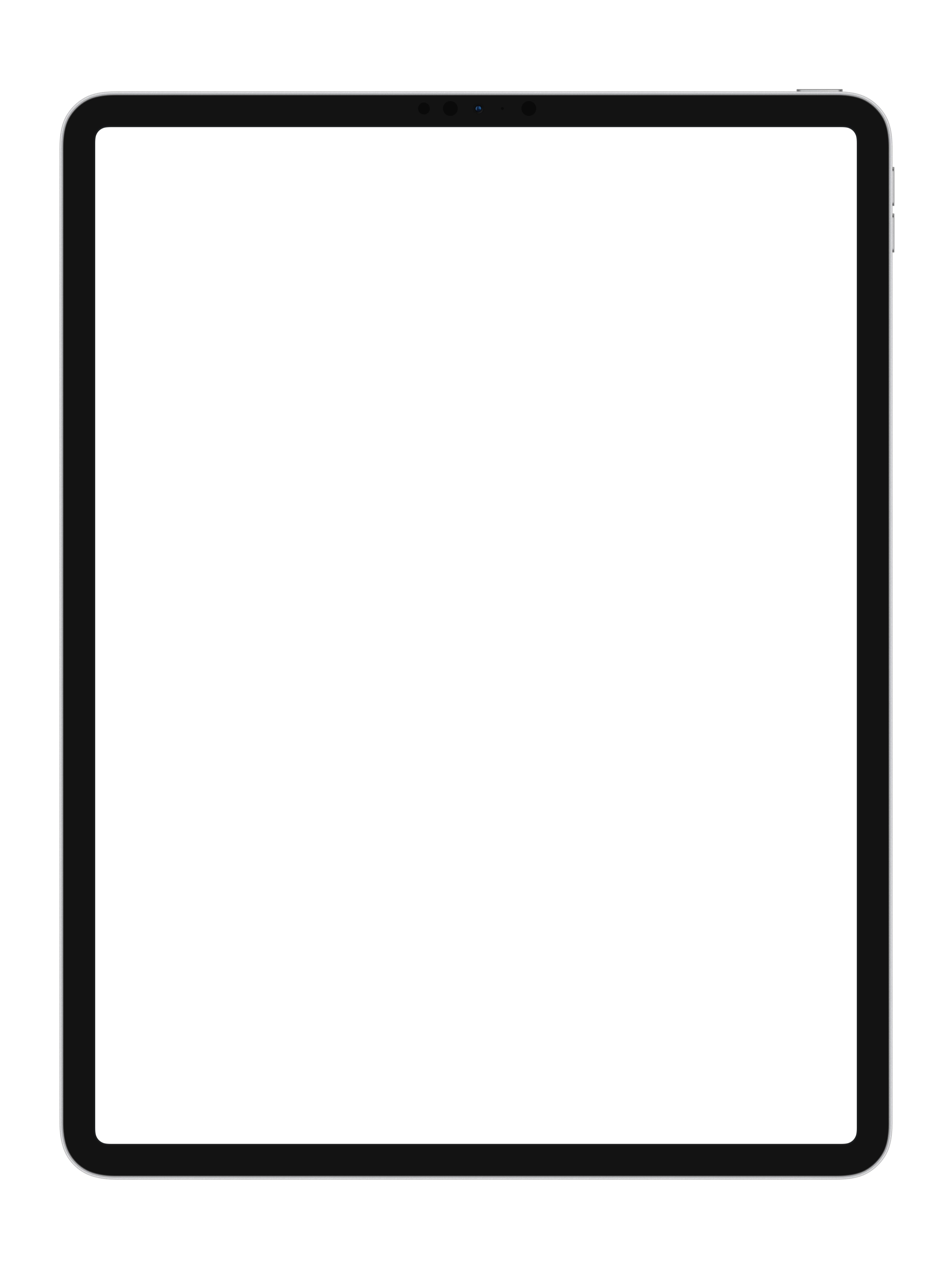 iPad Pro 13 · Silver device mockup for App Store screenshots