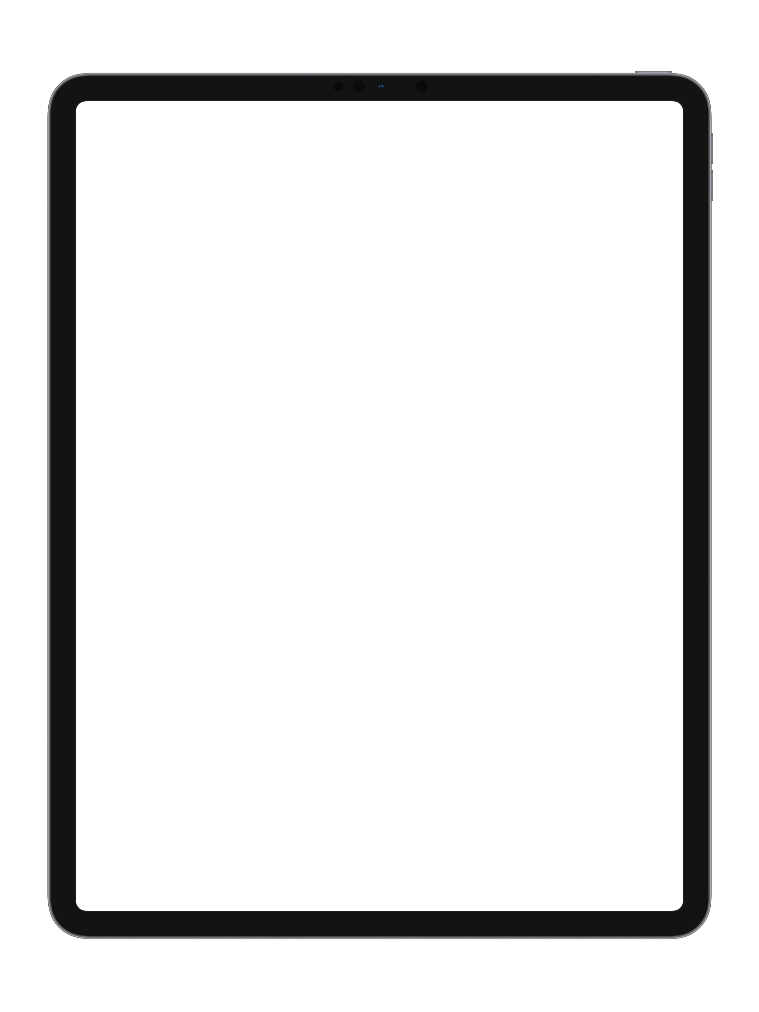 iPad Pro 13 · Space Gray device mockup for App Store screenshots