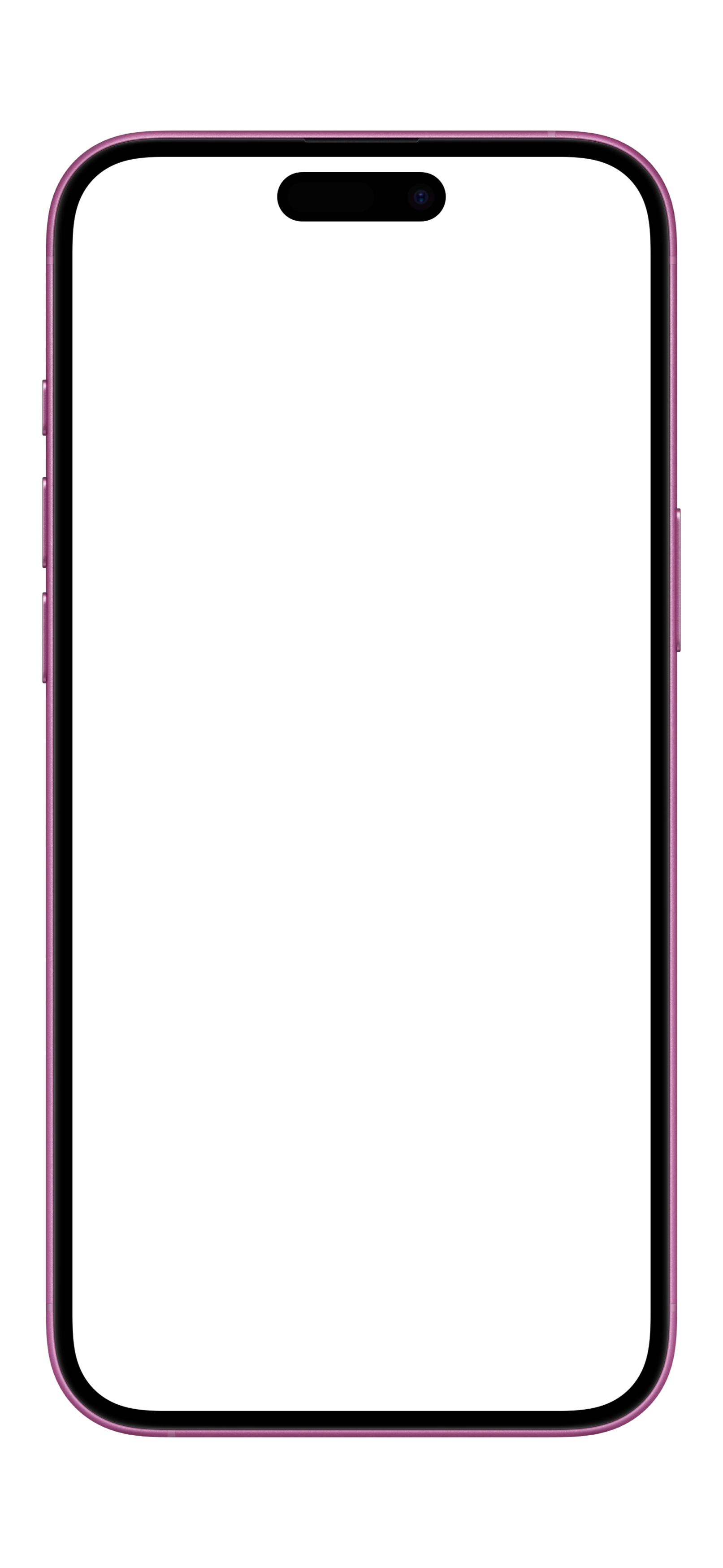 iPhone 16 Plus · Pink device mockup for App Store screenshots