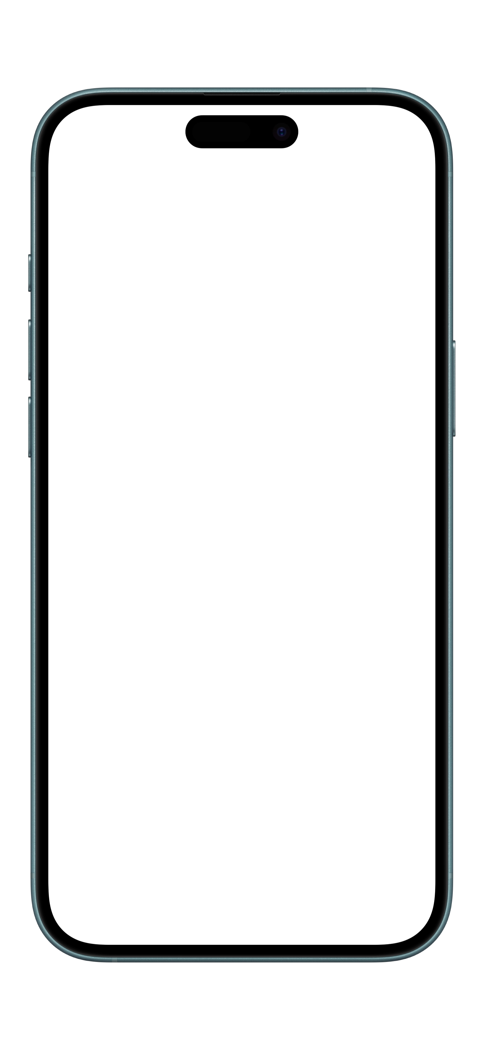 iPhone 16 Plus · Teal device mockup for App Store screenshots