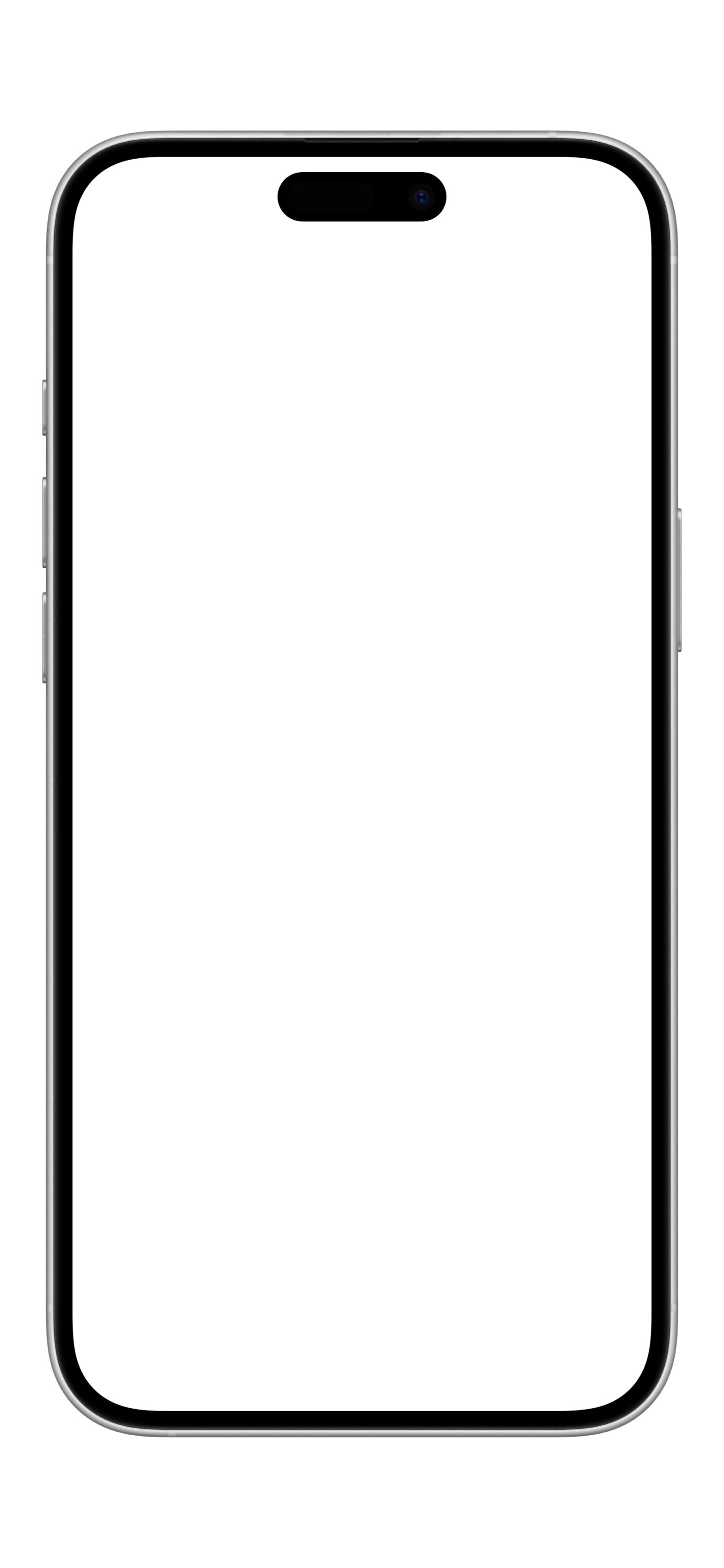 iPhone 16 Plus · White device mockup for App Store screenshots