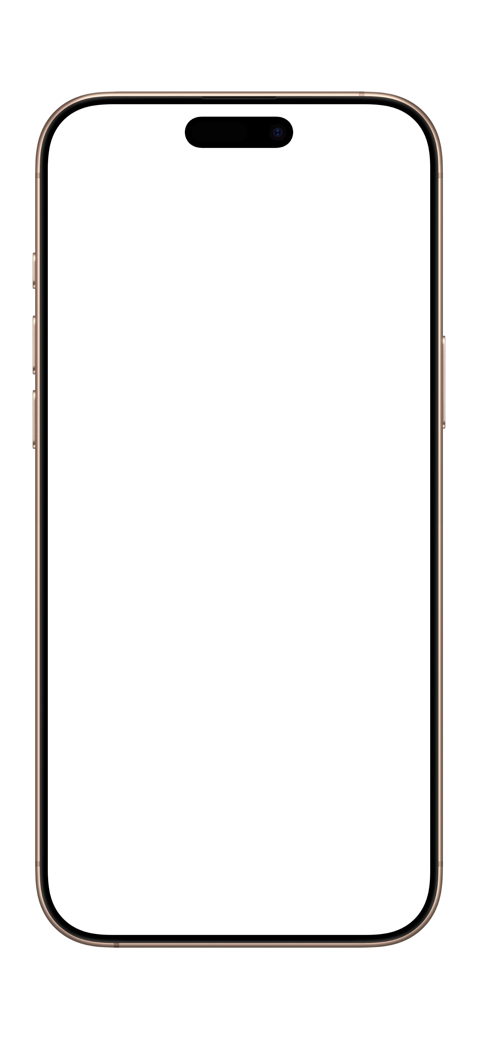 iPhone 16 Pro Max · Gold Titanium device mockup for App Store screenshots