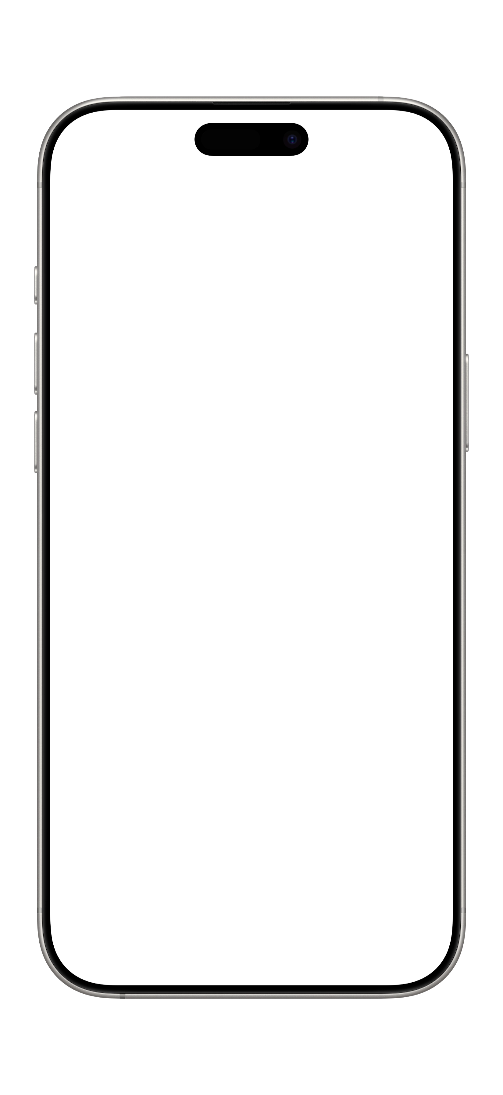 iPhone 16 Pro Max · White Titanium device mockup for App Store screenshots