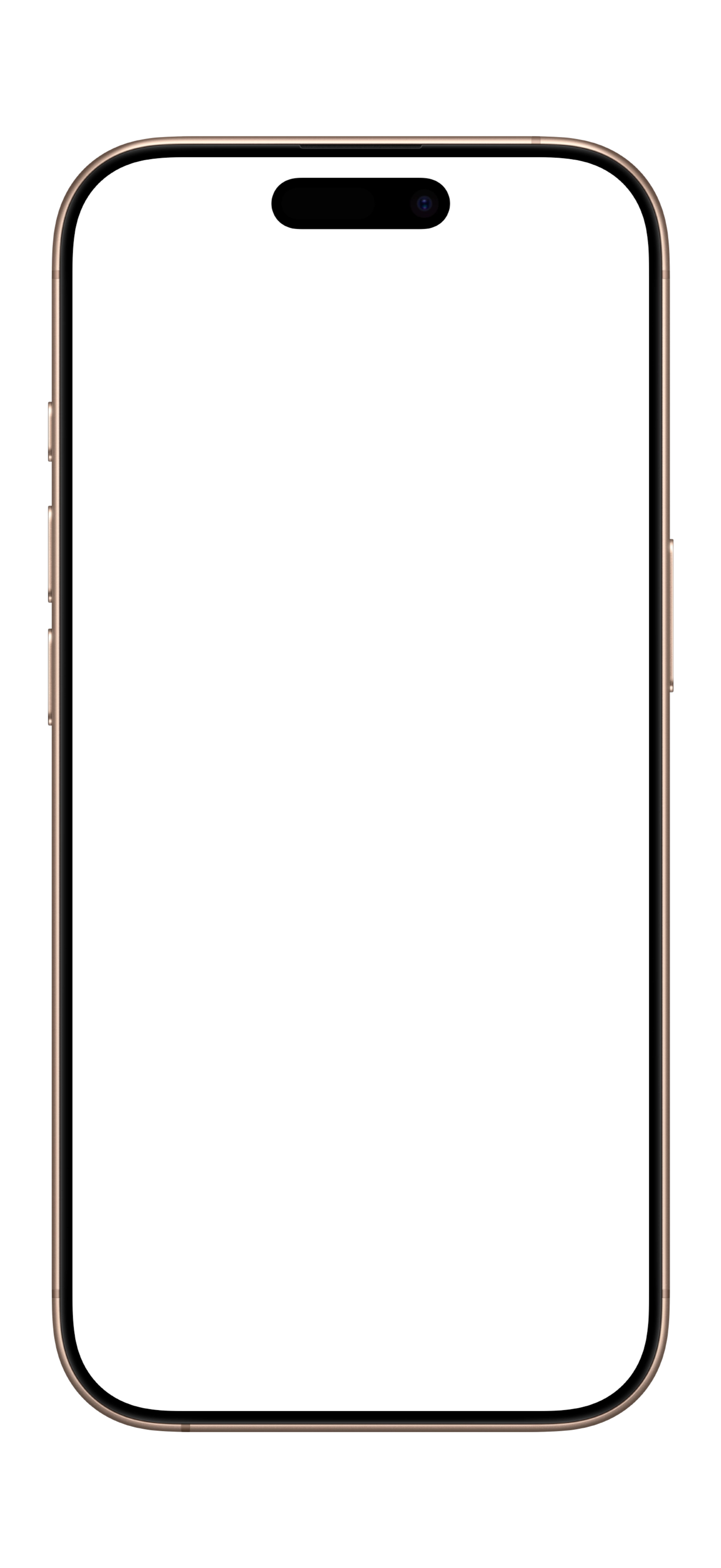 iPhone 16 Pro · Gold Titanium device mockup for App Store screenshots