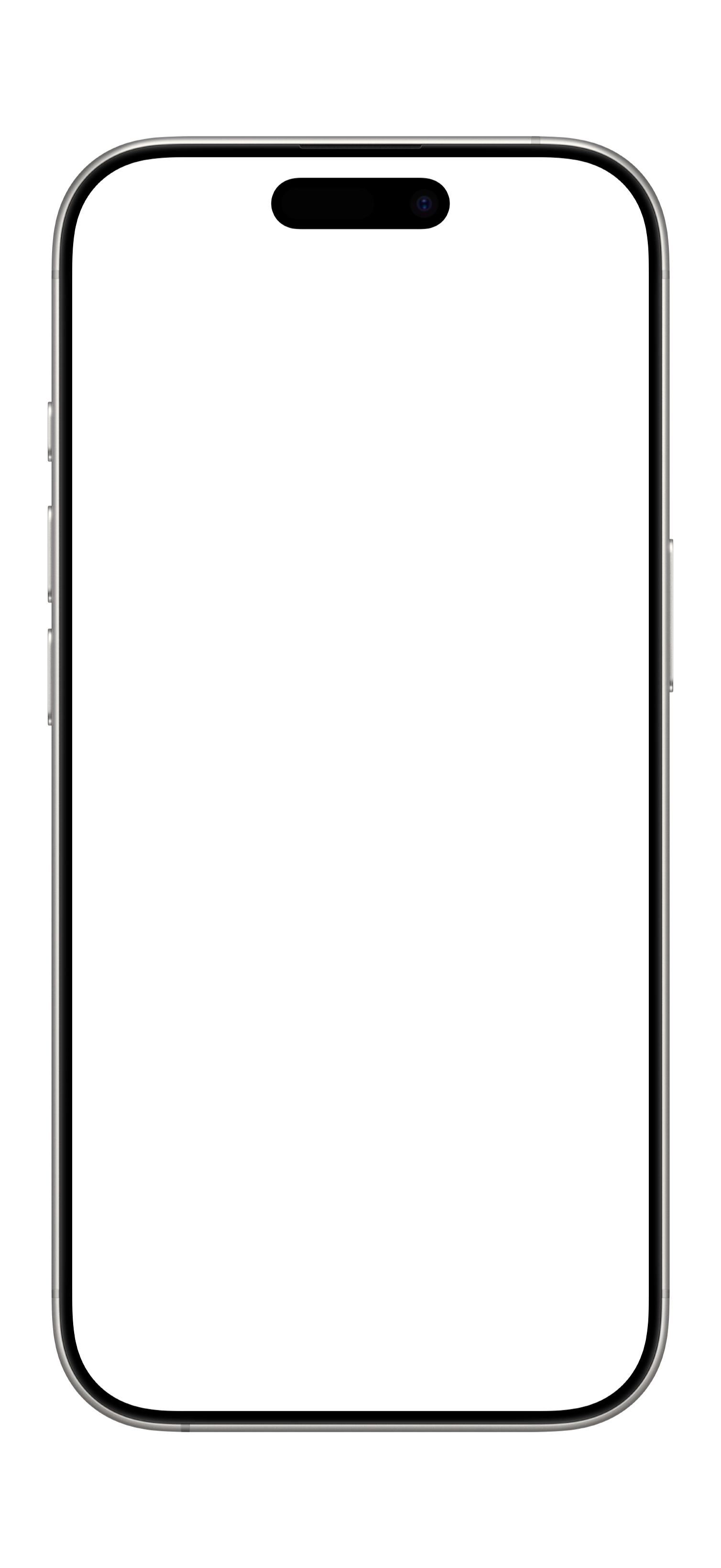 iPhone 16 Pro · White Titanium device mockup for App Store screenshots
