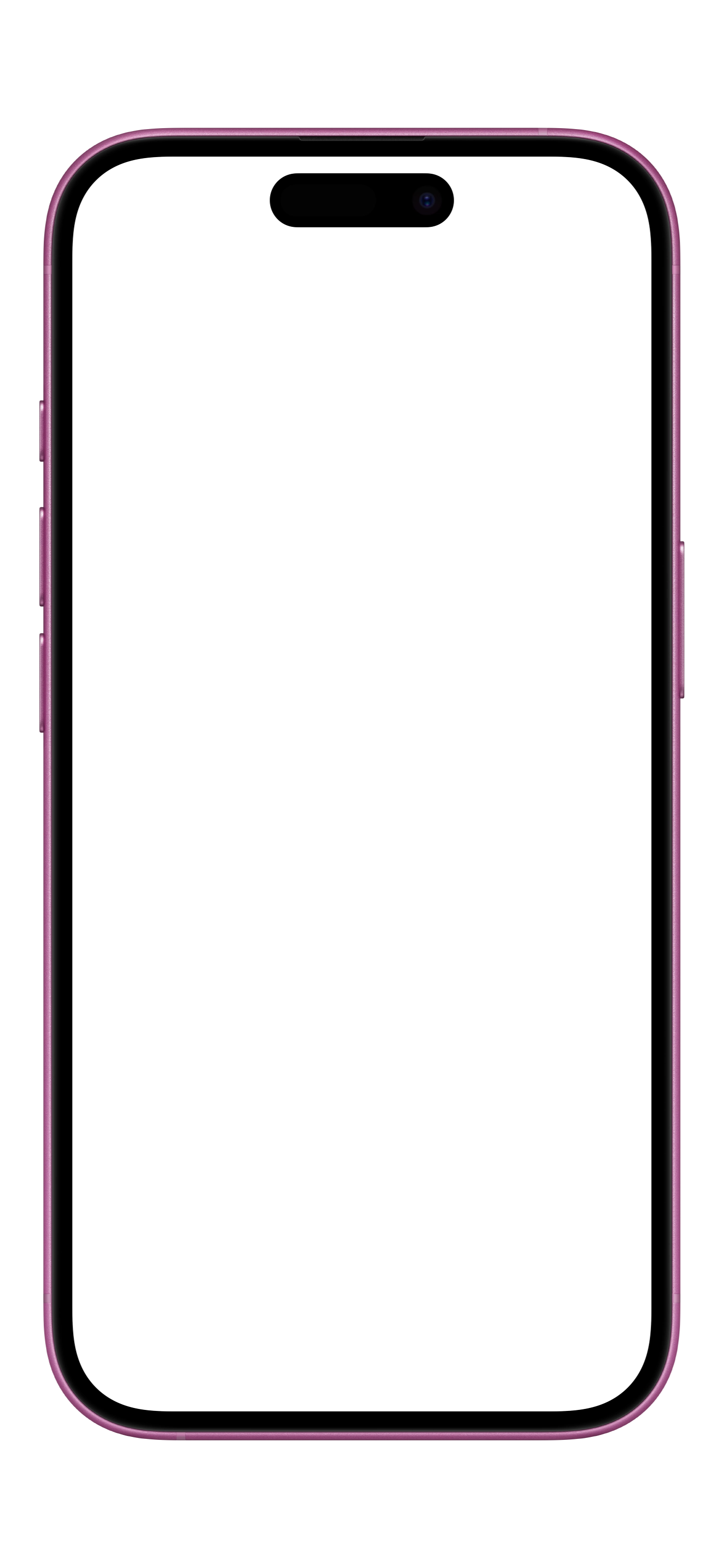 iPhone 16 · Pink device mockup for App Store screenshots