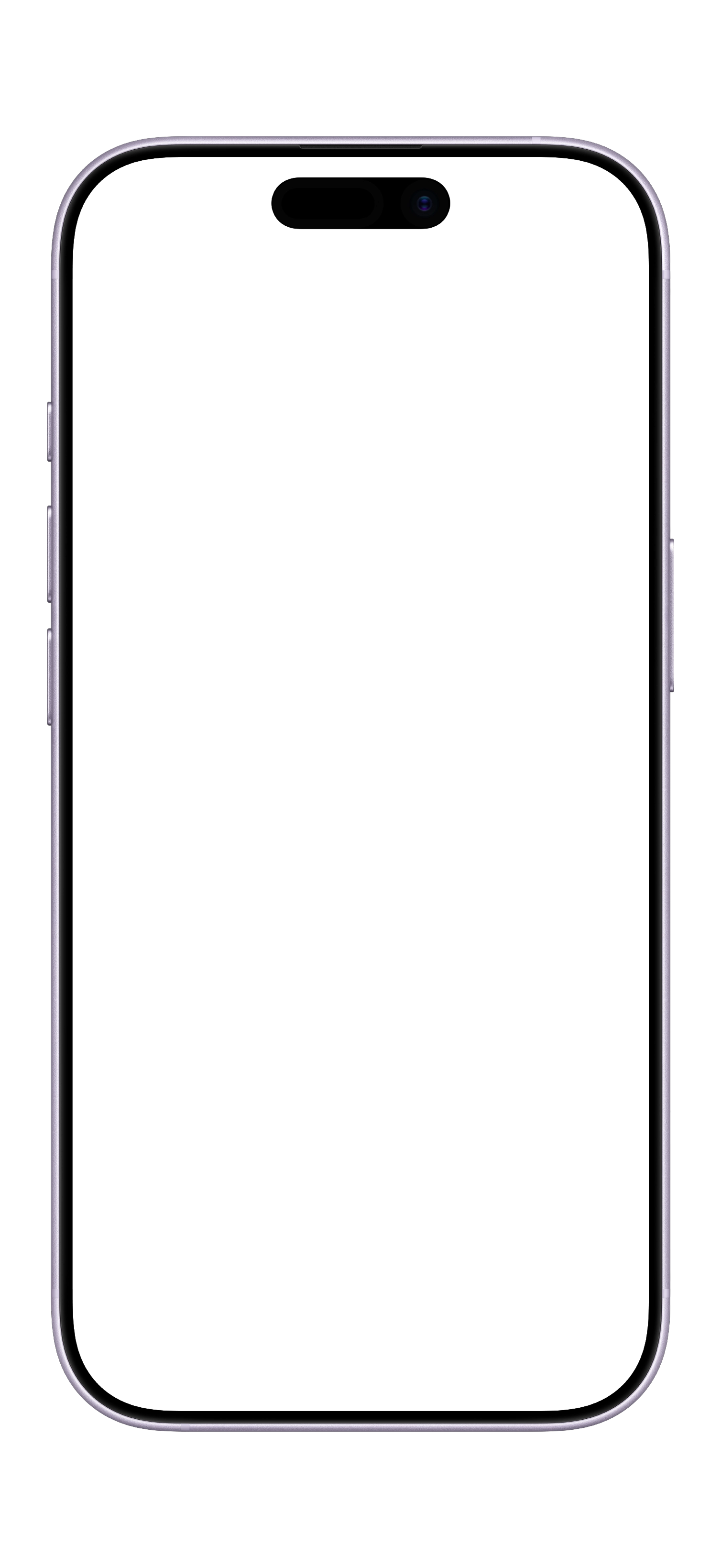 iPhone 17 · Lavender device mockup for App Store screenshots
